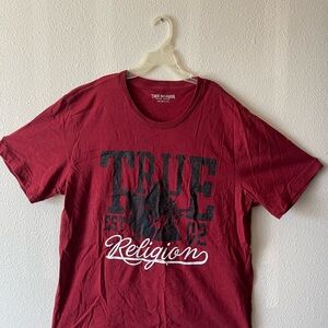 True Religion Men's Burgundy Graphic Tee